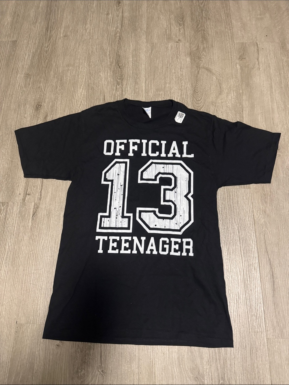 Kids Black Graphic Tee - Official 13 Teenager